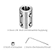 QUARKZMAN Starre Schraubenkupplung 6mm bis 8mm Wellenkupplung L22mm x D14mm Stahlverbindungsstück Kupplung Set für 3D-Drucker DIY-Encoder mit 16 Schrauben Sechskantschlüssel, 4 Stück