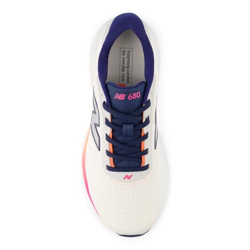 New Balance Fresh Foam 680 V9 - Scarpe Da Corsa Da Donna, Sale Marino/Calore Mandarino, 8 - 4
