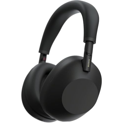 Sony WH-1000XM6 Flagship Noise Cancelling Over-Ear Wireless Kopfhörer, Signature Hi-Res Sound, ultimativer Komfort, faltbarem Design, strapazierfähige Tasche, 30 Std-Akku, iOS & Android - Schwarz