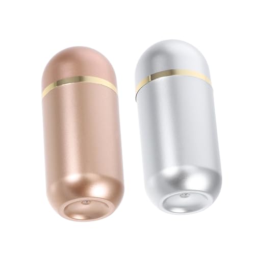 HONITANO 2 piezas Frascos Pastillas Plástico Organizador Portátil para Viaje Sellado Hermético para y Polvos Compacto y para Uso Casa y Oficina