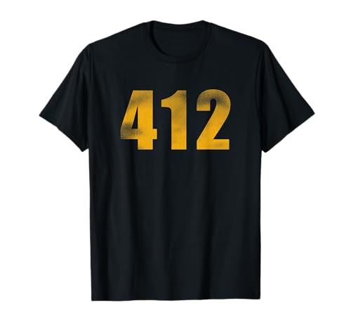 LennyFace: Vintage 412 (Pittsburgh Area Code) T-Shirt T-Shirt