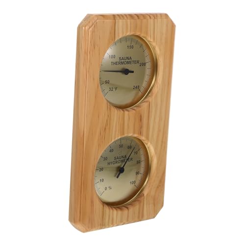 TOYANDONA Termómetro Higrómetro Sauna de Doble Uso con Diseño Colgante Resistente al Calor para Medir Temperatura y Humedad Interiores y Exteriores Accesorio Práctico para Sauna y Jardín
