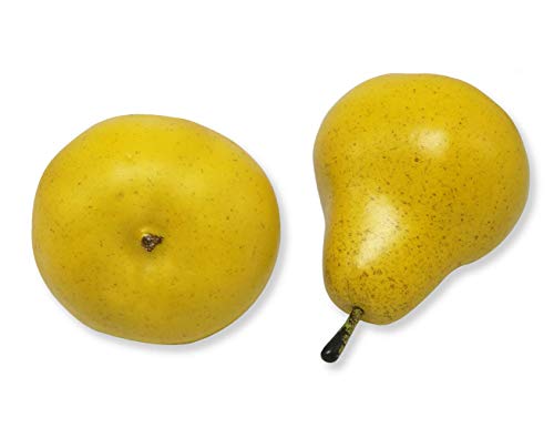 Ulalaza 6Pcs Fake Pear Artificial Fruits Model Lifelike Yellow Pear Home House Kitchen Party Decoration Desk Ornament #TOP2