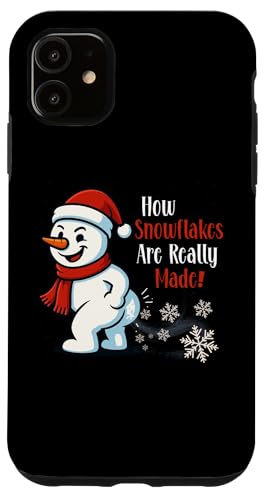 How Snowflakes are Really Made Funny Christmas Snowman X}zP[X iPhone 11 p