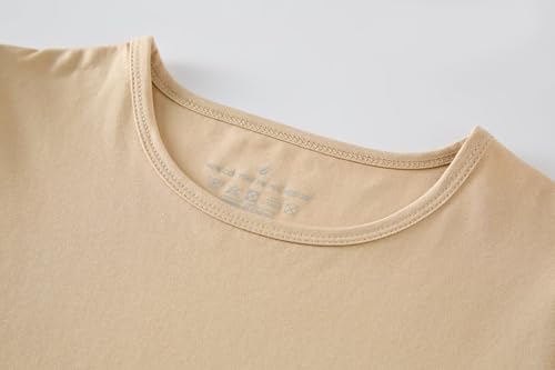 Image of Huata Girls Short Puff Sleeve Tee Basic T-Shirt 2 Packs Crewneck