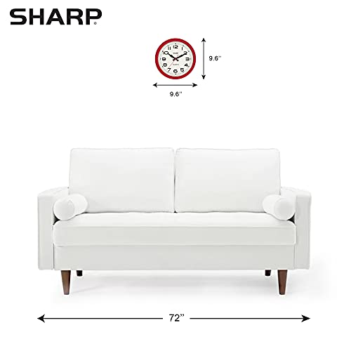 Sharp Retro Wall Clock Red Vintage Design Round Silent Non Ticking Battery Operated Quality Quartz Clock thumb #3