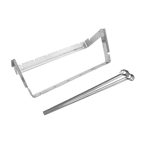 Yardwe 1 Juego Rack para Brochetas Inoxidable Set de Parrilla para Barbacoa con Skewers Herramientas de BBQ Portátiles para Picnic y Camping