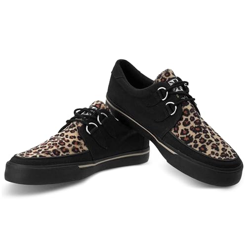 Image of T.U.K Shoes Velvet Anarchic Creeper Sneaker for Women and Men | 3 Dring Lace Up Shoes and Interlace | Classic Round Toe and Sole