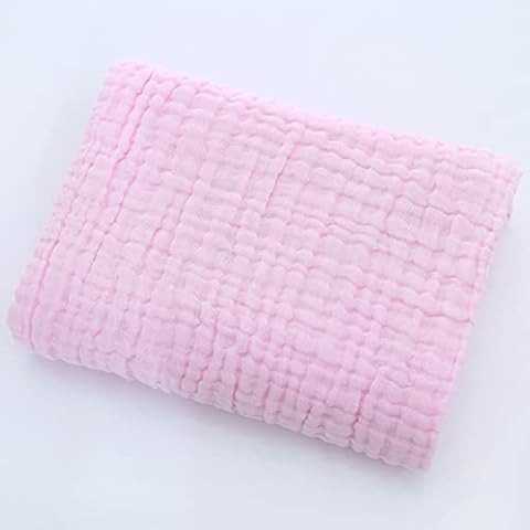 Cotton yarn air conditioning blanket Towel Cover Blanket Pure Cotton Six Layers Of Gauze Plus Thick Bath Towe pink 105X105CM Cover