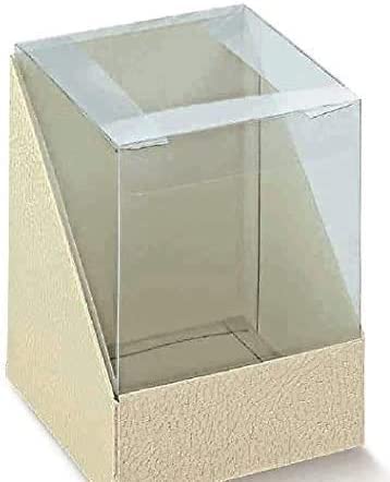 n. 10 Scatola Trasparente e cartoncino Bianco Duo PVC