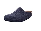 Schuhweite: normale Weite BIRKENSTOCK Amsterdam FE Unisex,Damen,Herren,Hausschuhe,Filz,Filz-Hausschuhe,Pantoffel, Puschen, kuschelig warm, Herbst, Winter,Navy,43 EU