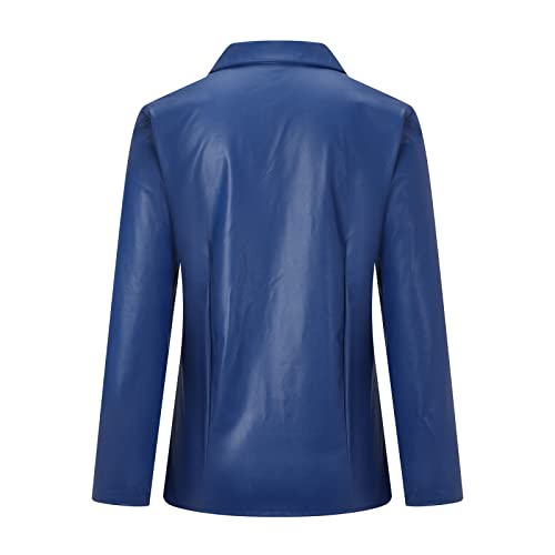 Oversized Sherpa Jacket For Women Pu Leather Long Sleeve Single Breasted Coats Long Sleeve Lapel Vintage Coats Open Front #TOP5