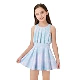 Generisch Bezaubernder Zweiteiliger -Badeanzug mit Rüschen- Badeshorts für Kleinkinder ideal für Pool Strand sommerlicher Freizeitlook (Blue, 12-13 Years)