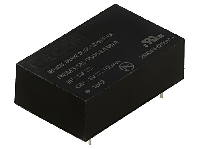 Convertisseur DC/DC 3,5W REM3.5E-0505S/R8/A régulé tension d'entrée 4,5-9V et sortie 5VDC DIP24