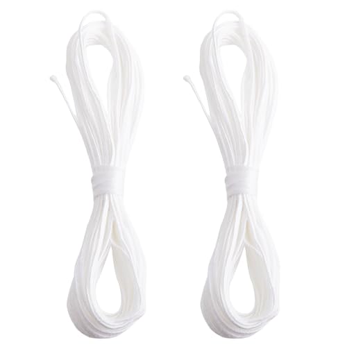 CHGCRAFT 33feet 2rolls Oil Lamp Wicks Replacement Cotton Candle Wicks for Kerosene Alcohol Lamp Lantern Candle Burner Stove Lighting and Decoration (0.07inch Diameter)