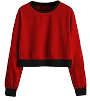 THE BLAZZE 1407 Women's Round Neck Boxy Full Sleeve Crop Top for Women (Large, Color_03)