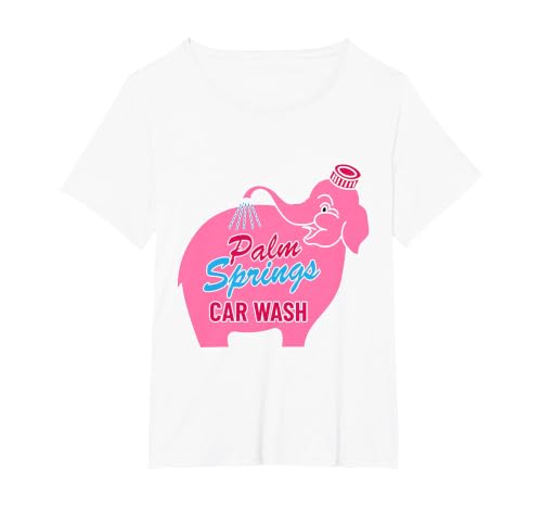 Palm Springs T-Shirt, Women's Plus, White, 2X