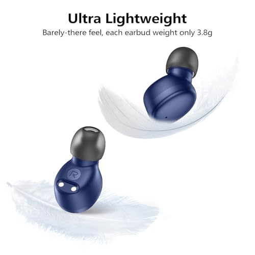 Image of kurdene Wireless Earbuds Bluetooth 5.3 in Ear Buds Light Weight Headphones,Deep Bass Sound,Built in Mics Headset,Clear Calls Earphones for Sports Workout Blue | Premium Sound Bass Ear buds with Charging Case,Touch Control,Built in Mics Headset,Clear Calls for Sports Workout Blue