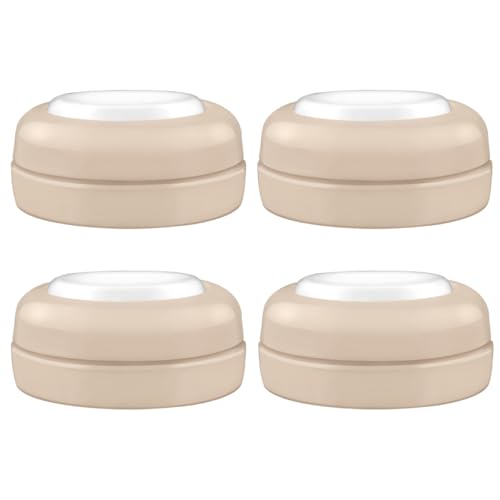 Maymom Screw Lids Aka Travel Caps with Rewritable Sealing Disc Compatible with Avent, Maymom Wide Mouth Bottles; Cap Replace Avent Natural Bottle Sealing Ring and Sealing Disc, 4pcs. (Khaki)