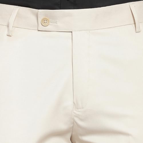 Image of The PS Men's Formal Regular Fit Cotton Blend Black, Dark Grey Combo Trouser (Pack of 2)