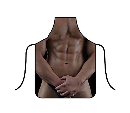 Jieddey Delantal Divertido,Divertido Delantal Novedoso Sexy Delantal de Cocina Superhombre Delantales de Hombre y Mujer para Parej Fiesta Vacaciones 28*21 Pulgadas Cover