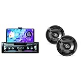 PIONEER SPH10BT Single-DIN in-Dash Mechless Smart Sync Receiver with Bluetooth & TS-F1634R, 2-Way Coaxial Car Audio Speakers, Full Range, 6.5' Round Speakers, 200W Max