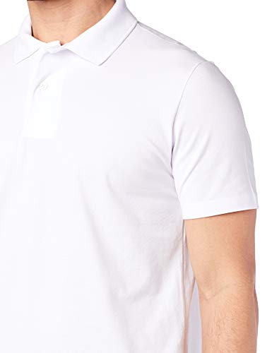 Camisa Polo Malwee Tradicional Piquê Stretch Masculino, Branco, M