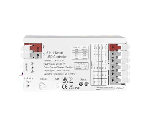Contrôleur ruban LED Pro+ 5-en-1 avec gestion d'intensité haute performance