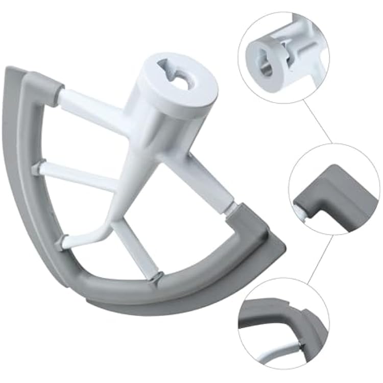 NieKe 4.5-5 Quart Flex Edge Beater, Compatible for KitchenAid Tilt-Head Stand Mixer Accessory Replacement Mixer Paddle Attachment