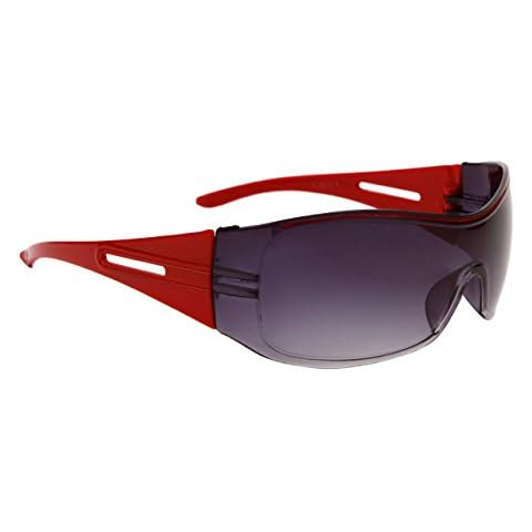 Girls Fashionable Oversize - Grown Up Looking- Kids Butterfly Sunglasses UV400 - Ages 3-10 (Red) Cover