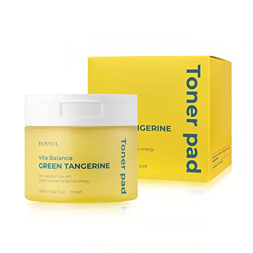 EUNYUL Vita Balance Green Tangerine Tonerpad 70 Pads / 190ml Vitamin C Tonerpads Beruhigende und beruhigende koreanische Hautpflege Cover