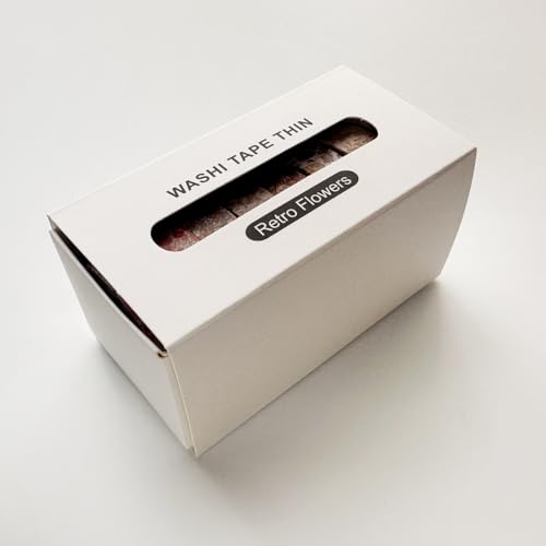 YUBX 8 Rollen Weinlese Washi Tape Set, Retro Masking Tape Dekoratives Klebeband Bunt für DIY Handwerk, Verschönert Journals, Planer, Scrapbooking und Verpackung (Little Flowers)