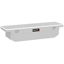 TrailFX Tool Box Crossover Low Profile Single Lid With Struts Diamond Tread Bright Polished 16 Gauge Aluminum 8.4 Cubic Foot Capacity With Plastic Tray TrailFX 120701