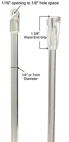 60 Inches Long Clear Blind Tilt Wand Replacement with Hook and Grip (1 Piece Pack)