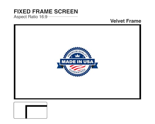 Image of Edgeless Fixed Frame Projector Screen 16:9 Aspect Ratio, 1.5 Gain Active 3D 4K Ultra HD Projection Screen for Classroom, Office & Home Theater (ALR Crystal 4K Edgeless, 100 Inch)