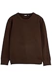 X RAY Boys Crewneck Sweater (XS - XXL), School Uniform Big Boys' & Little Kids Youth Crew Neck Long Sleeve Pullover, Dark Brown, Large (10-12)