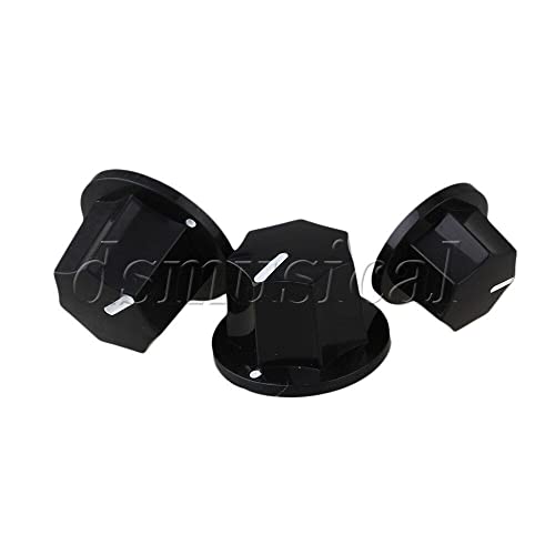 Pack of 60 Black JB Bass Control Speed Knobs for J Bass Guitar