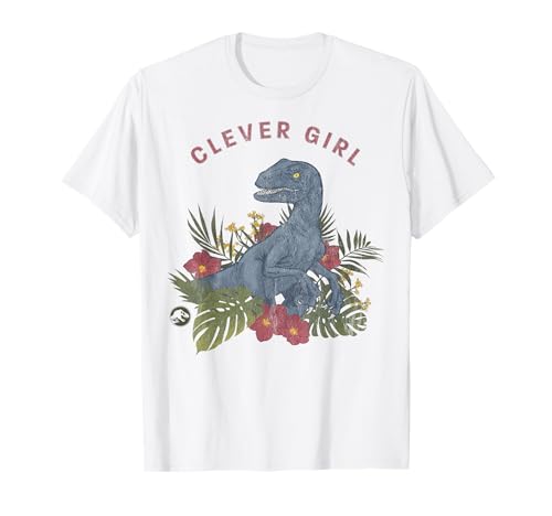 Image of Jurassic World Raptor Clever Girl Tropical Portrait T-Shirt