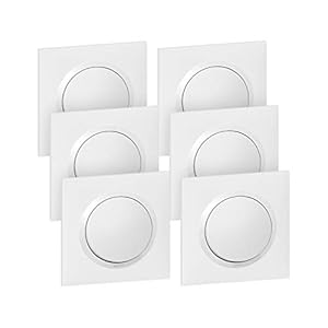 legrand leg300430 6x vv blc cpl dooxie lot de 6 interrupteurs ou va et vients blanc complet
