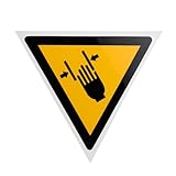 Cabilock 3 Stck. Handquetschung Aufkleber Selbstklebendes Warnlabel für Sicherheitsmaßnahmen Schild für Maschinen Geräte Langlebiges Material für Langfristige Nutzung Einfach Anzubringen