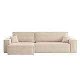 canapé d'angle 5 places convertible réversible tissu ispahan Fabrication européenne Canapé Farah d\'angle Max réversible et Convertible 5 Places en Velours côtelé