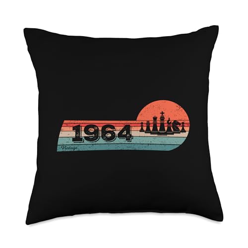 Chess-Game 1964 Birthday Chess Pieces Chess-Player Chess Throw Pillow