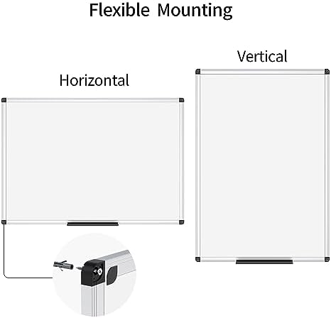 VIZ-PRO Magnetic Whiteboard Dry Erase Board, 36 x 24 Inches White Board, Silver Aluminium Frame - View 5