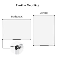 VIZ-PRO Magnetisches Whiteboard 60 x 45 cm, Trocken Abwischbar, Wandmontage – Ansicht 3