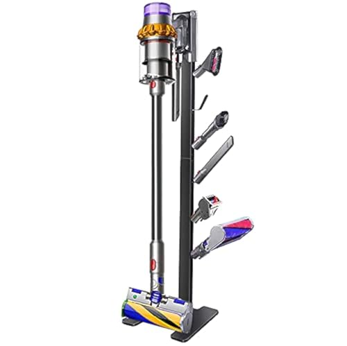 XIGOO Storage-Stand-Docking-Station-Holder Compatible with V15 V10 V8 V7 V6 Cordless Vacuum Cleaners & Accessories, Stable Metal Bracket Organizer Rack, Brushed Black