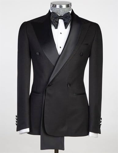 Men's Formal Wedding Tuxedo Jacket Slim Fit Double Breasted Peaked Lapel Blazer Jacket for Dinner, Party, Prom2