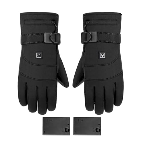 Guantes calentados por batería,Guantes eléctricos calentados,Manoplas térmicas alimentadas por batería de 3,7 V con 3 ajustes de temperatura | térmicos con pantalla táctil para senderismo, Cam