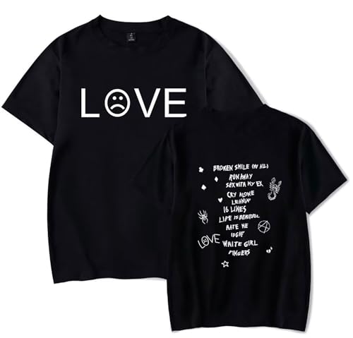 KPOP Rapper Short Sleeve Love Printed Shirt Fashion Hip Hop Tee Tops