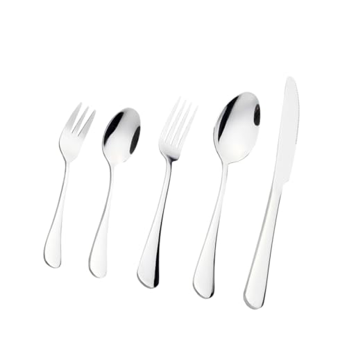 SOLUSTRE 1 Set Stainless Steel Cutlery Western Dinnerware with Forks Spoons and Cutter for Home Restaurant Use Ergonomic Design Reusable Silverware for Dining Experience