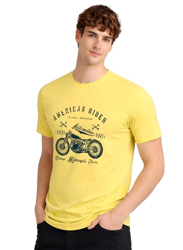 Image of ADRO Men's 100% Cotton Regular Fit T-Shirt